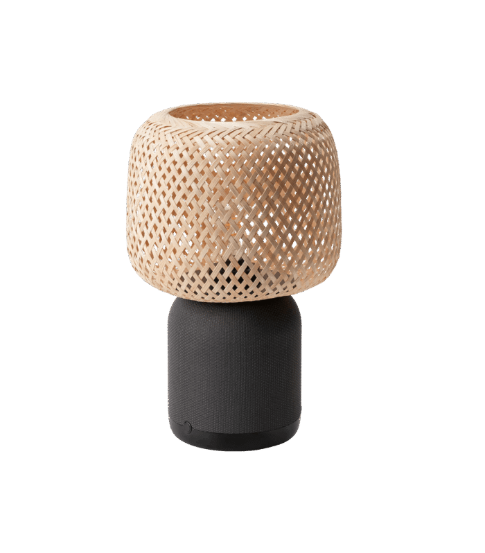 Sonos speaker lamp w bamboo shade